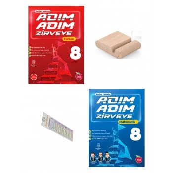 8.Sınıf ADIM ADIM ZİRVEYE Matematik Türkçe LGS 2027 +Çözüm Ayracı+Telefon Tutucu