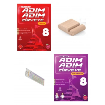 8.Sınıf ADIM ADIM ZİRVEYE Türkçe Fen LGS 2027 +Çözüm Ayracı+Telefon Tutucu