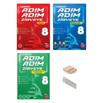 8.Sınıf ADIM ADIM ZİRVEYE İnkilap Türkçe Matematik LGS 2027 +Çözüm Ayracı+Tlf Tutucu