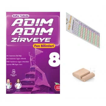 8.Sınıf ADIM ADIM ZİRVEYE Fen Bilimleri LGS 2027 +Çözüm Ayracı+Telefon Tutucu
