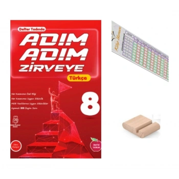8.Sınıf ADIM ADIM ZİRVEYE Türkçe LGS 2027 +Çözüm Ayracı+Telefon Tutucu