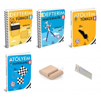 8.Sınıf Türkçe Matematik Atölyem ve Defterim LGS 2027 +Telefon Tutucu+Çözüm Ayracı