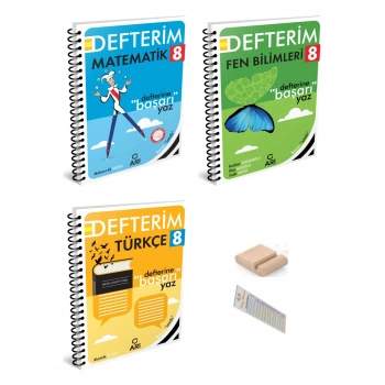 8.Sınıf Fen Türkçe Matematik Defterim LGS 2027 +Telefon Tutucu+Çözüm Ayracı