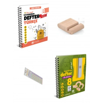 8. Sınıf Türkçe Fen Bilimleri Kazandıran Defter LGS 2027+Telefon Tutucu+Çözüm Ayracı