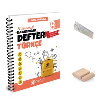 8. Sınıf Türkçe Kazandıran Defter LGS 2027+Telefon Tutucu+Çözüm Ayracı