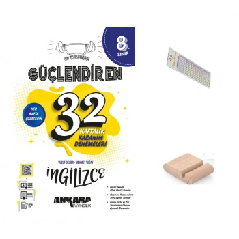 8.Sınıf İngilizce 32 HAFTA Kazanım Denemesi LGS 2027+Çözüm Ayracı+Telefon Tutucu