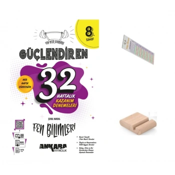 8.Sınıf Fen Bilimleri 32 HAFTA Kazanım Denemesi LGS 2027+Çözüm Ayracı+Telefon Tutucu