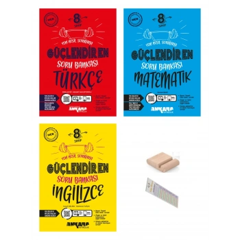 8.Sınıf Türkçe Matematik İngilizce Soru Banka LGS 2027+Çözüm Ayracı+Tlf Tutucu