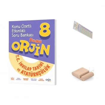 8.SINIF ORJİN İnkilap Konu Özetli Soru Bankası LGS 2027+Çözüm Ayracı+Telefon Ayracı