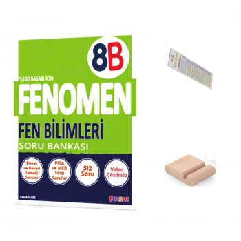 8.Sınıf 8B Fen Bilimleri Soru Bankası LGS 2027+Çözüm Ayracı+Telefon Tutucu