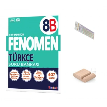 8.Sınıf 8B Türkçe Soru Bankası LGS 2027+Çözüm Ayracı+Telefon Tutucu