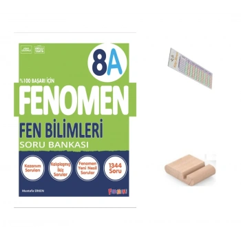 8.Sınıf 8A Fen Bilimleri Soru Bankası LGS 2027+Çözüm Ayracı+Telefon Tutucu