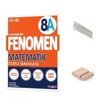 8.Sınıf 8A Matematik Soru Bankası LGS 2027+Çözüm Ayracı+Telefon Tutucu