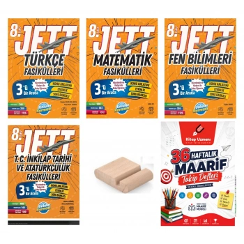 8.Sınıf Jett Fen Matematik İnkilap Türkçe Fasikülleri LGS 2027+Tlf Tutucu+Çözüm Ayracı