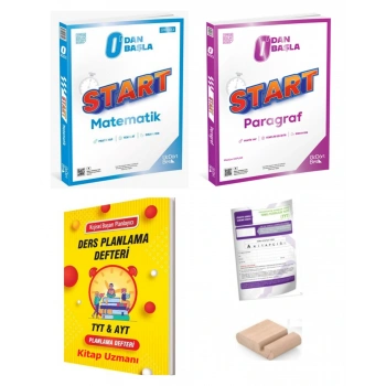 Start Matematik+Start Paragraf / Sıfırdan Başla+Deneme+Telefon Tutucu+PlanDefteri