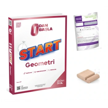 Üç Dört Beş START Geometri Soru Bankası 0dan Başla +TYT Deneme+Telefon Tutucu