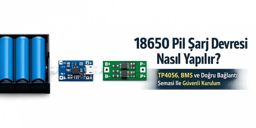 18650 Pil Şarj Devresi Nasıl Yapılır? TP4056, BMS ve Doğru Bağlantı Şeması ile Güvenli Kurulum