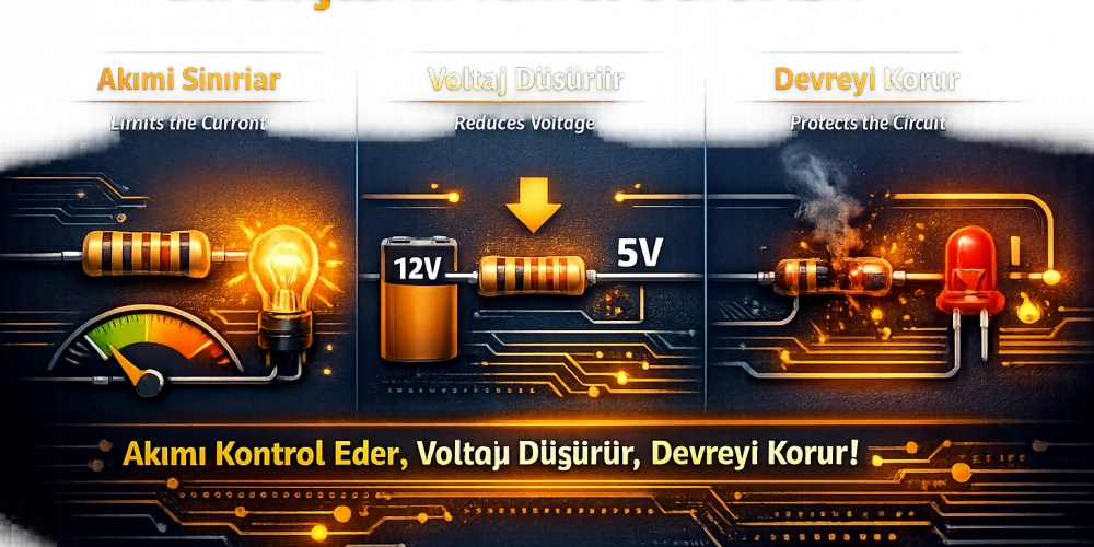 Direnç Nedir? Çeşitleri, Renk Kodları ve Devrelerdeki Kritik Rolü