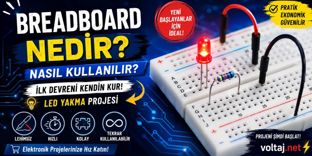 Breadboard Nedir? Lehim Yapmadan Devre Kurmanın En Kolay Yolu!