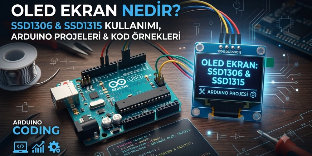 OLED Ekran Nedir? SSD1306 ve SSD1315 OLED Ekran Kullanımı, Arduino Projeleri ve Kod Örnekleri