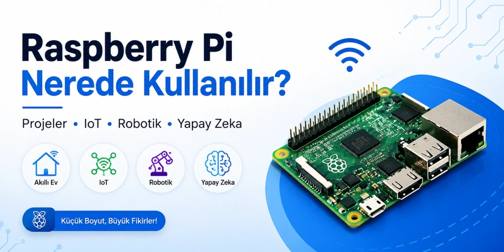 Raspberry Pi Nerede Kullanılır? 2026 Rehberi | Projeler, Kullanım Alanları ve Örnek Kodlar