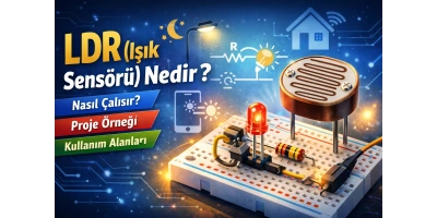 LDR (Işık Sensörü) Nedir? Nasıl Çalışır? Devre Örneği ve Kullanım Alanları