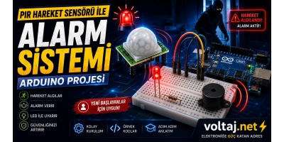 PIR Hareket Sensörü ile Alarm Sistemi Yapımı | Arduino Güvenlik Projesi