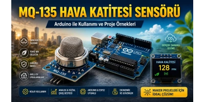 MQ-135 Hava Kalitesi Sensörü Nedir? Arduino ile Kullanımı ve Proje Örnekleri