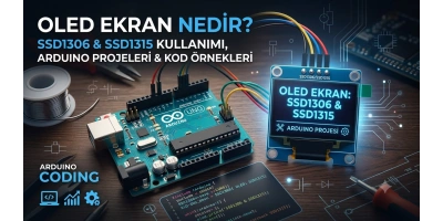 OLED Ekran Nedir? SSD1306 ve SSD1315 OLED Ekran Kullanımı, Arduino Projeleri ve Kod Örnekleri