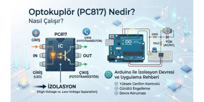 Optokuplör (PC817) Nedir? Nasıl Çalışır? Arduino ile İzolasyon Devresi ve Uygulama Rehber