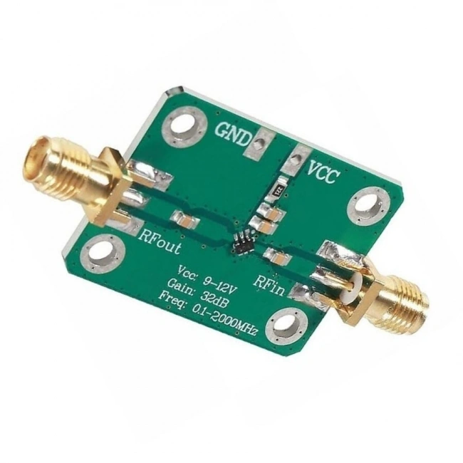 0,1-2000MHz 32dB Gain RF Geniş Bant Amplifikatör Modülü