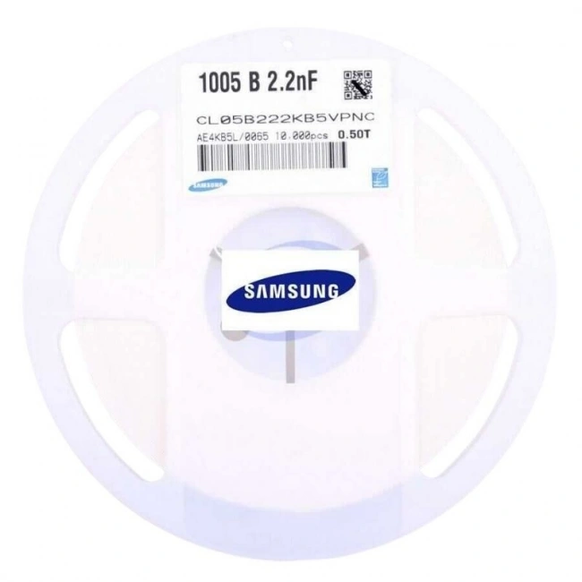 0402 2.2nF 50VDC SMD Kondansatör Rulo CL05B222K05NNPC