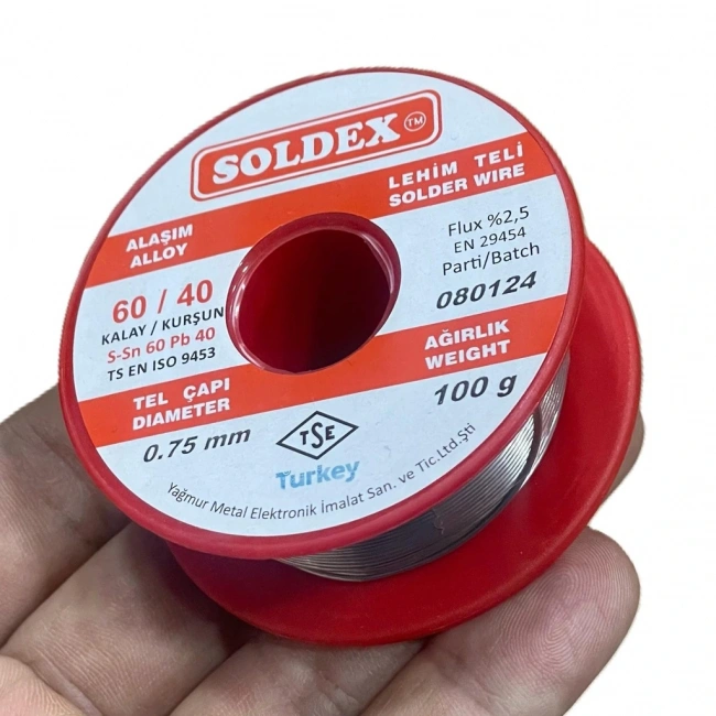0.75mm 100 gr Soldex Lehim Teli