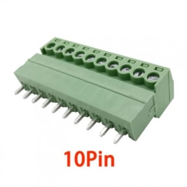 10 Pin 3.81mm Geçmeli 90C Takım Klemens