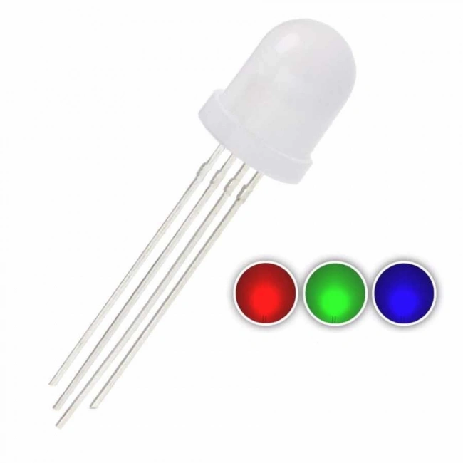 10mm RGB LED 4 Bacaklı Ortak Katot
