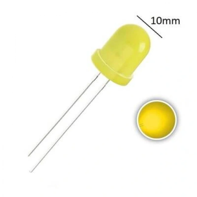 10mm Sarı Led - 10 Adet