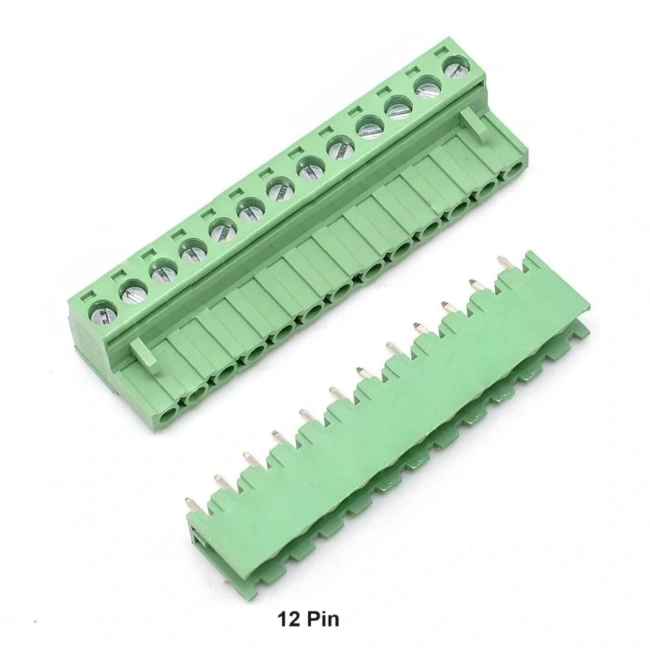 12 Pin 5.08mm Geçmeli 180C Takım Klemens