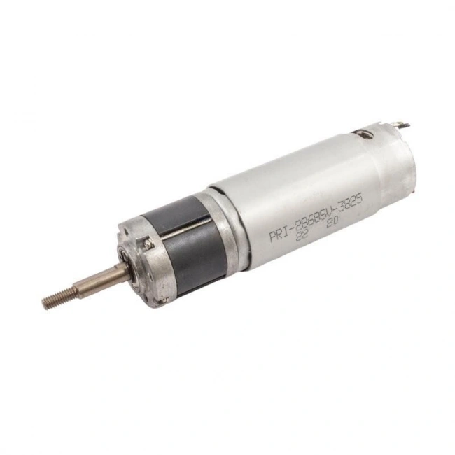 12V 1000RPM 28mm Planet Redüktörlü DC Motor - Vidalı Milli