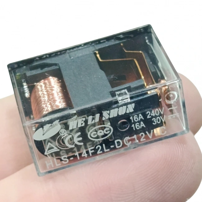 12V 16A Tek Kontak Röle - HLS-14F2L-DC12V-C