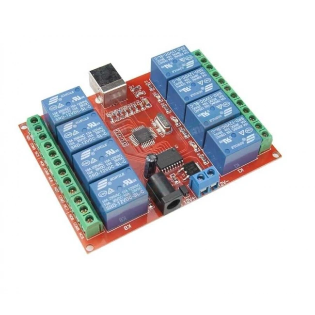 12V 8 Kanal USB Röle Kartı