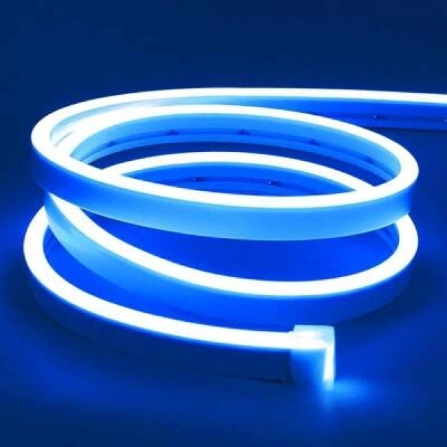 12V Esnek Neon Şerit Led 5 Metre - Mavi