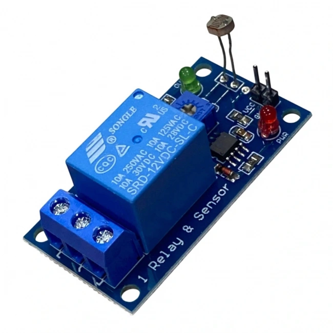 12V Tek Kanal LDR Işık Kontrollü Röle Modülü