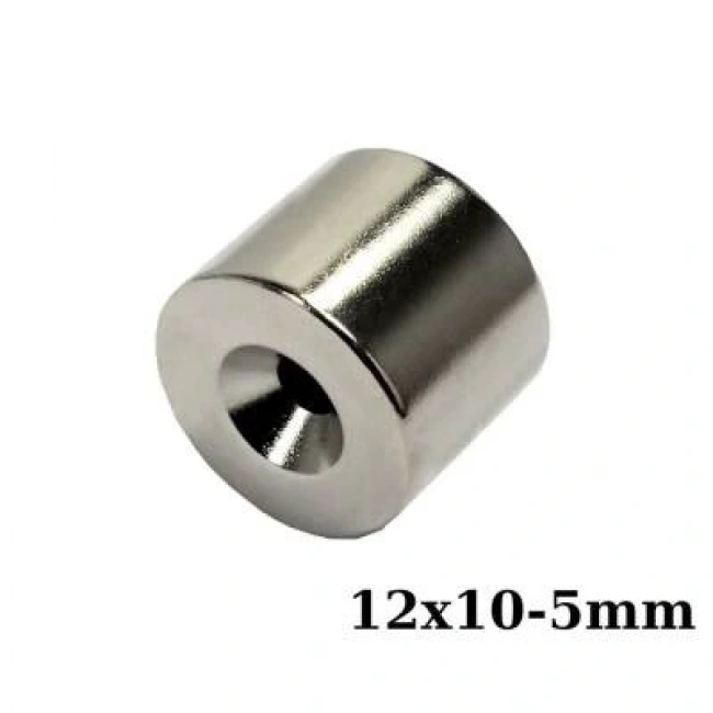 12X10-5mm Havşa Delikli Neodyum Güçlü Mıknatıs - Neodim Magnet