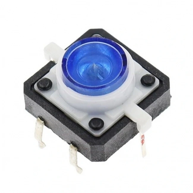 12x12mm Mavi Led Işıklı Tact Switch