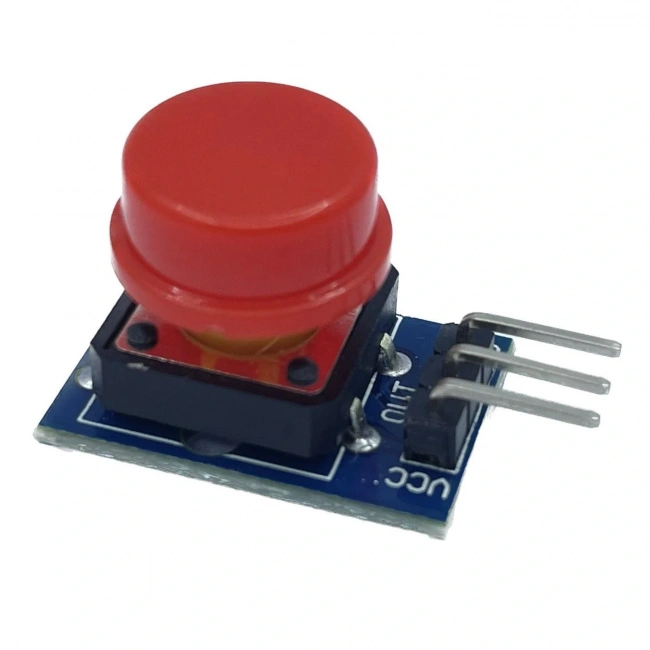 12x12mm Push Buton Switch Modül Kırmızı Kapak 1 Adet