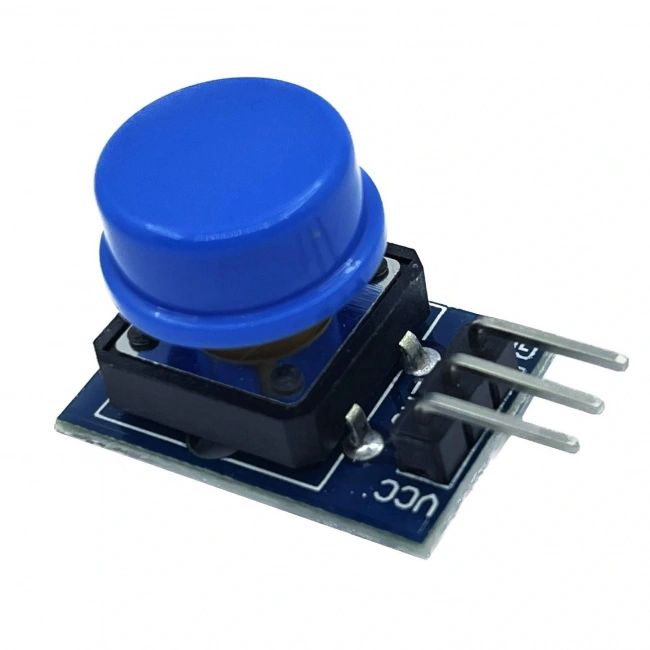 12x12mm Push Buton Switch Modül Mavi Kapak 1 Adet
