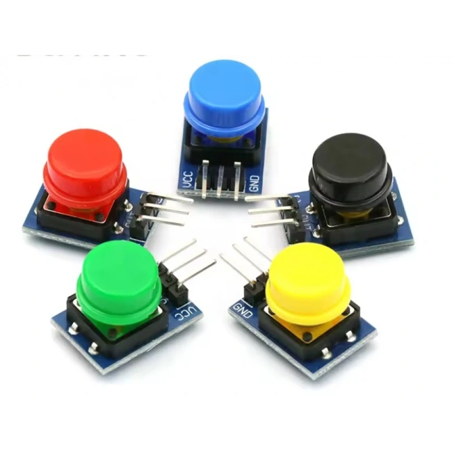 12x12mm Push Buton Switch Modül Siyah Kapak 1 Adet