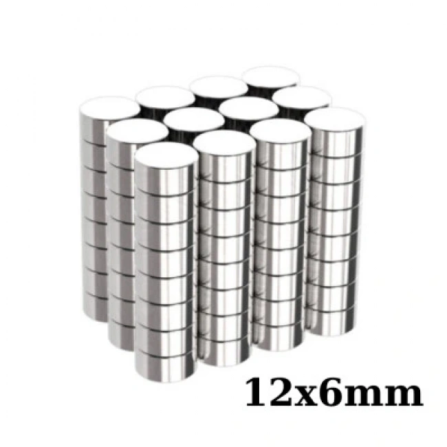 12x6mm Neodyum Güçlü Mıknatıs - Neodim Magnet