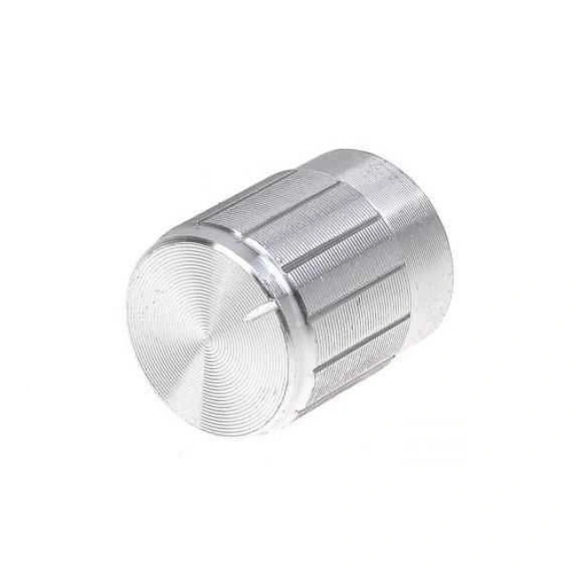 15x17 Alüminyum Potansiyometre Başlığı - Gümüş