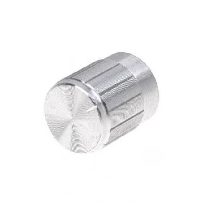 15x17 Alüminyum Potansiyometre Başlığı - Gümüş